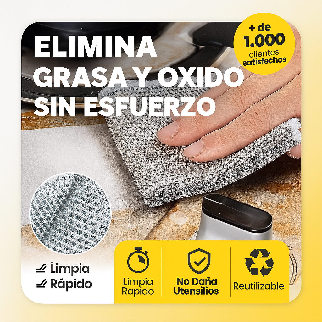 Paño Mágico Multiusos: Limpieza Poderosa sin Esfuerzo. 🎁Paquete x 10 unidades