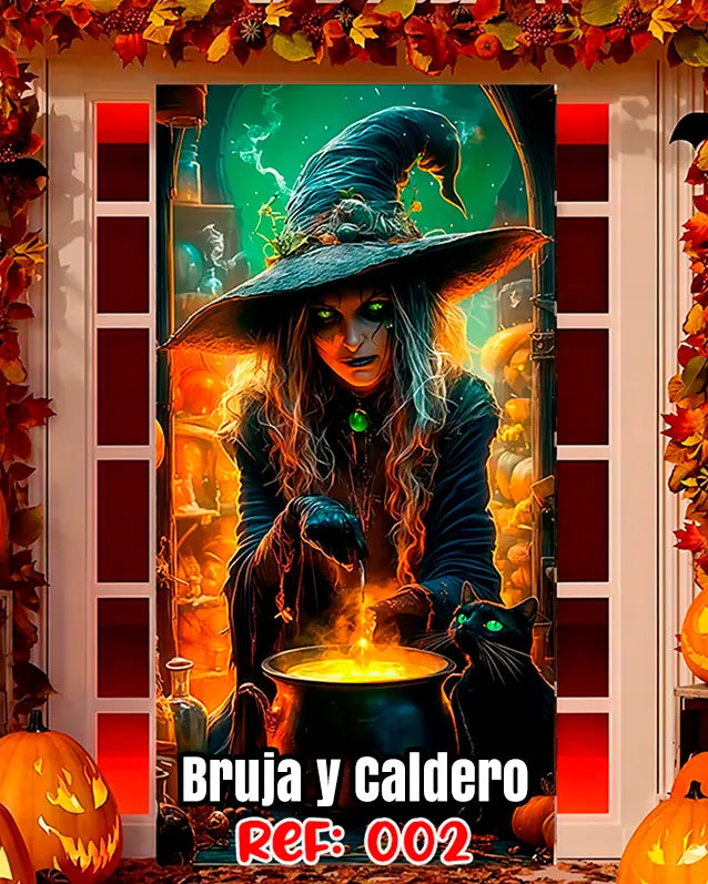 Fundas Halloween para Puertas – Transforma tu entrada en segundos🎁Envío Gratis
