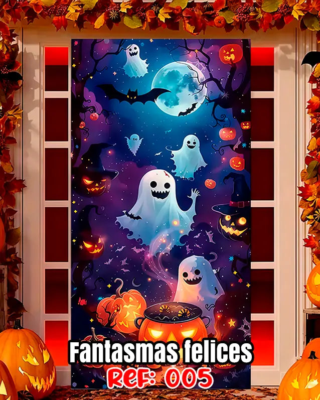 Fundas Halloween para Puertas – Transforma tu entrada en segundos🎁Envío Gratis