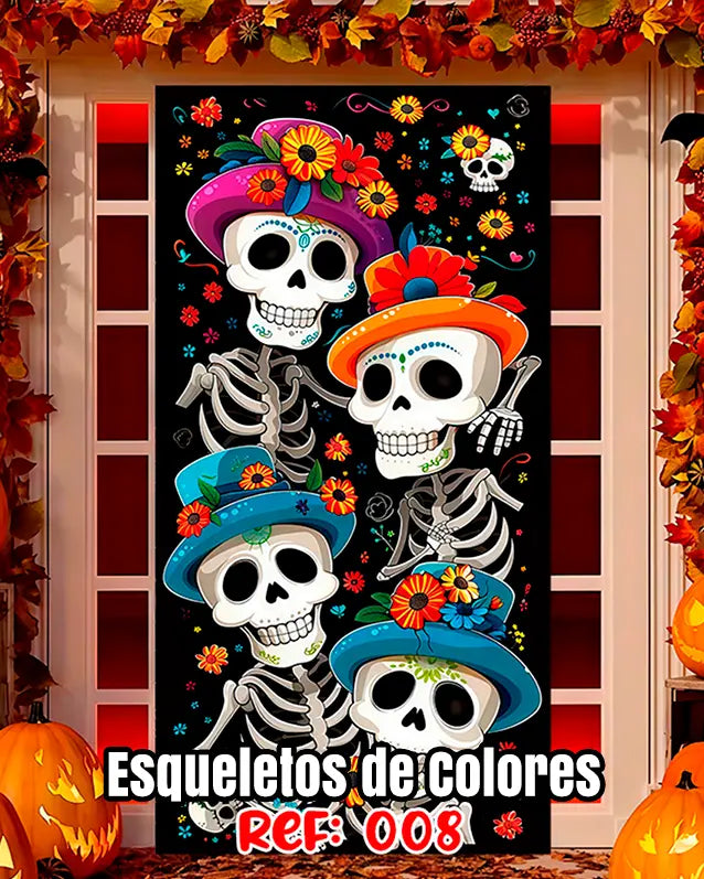 Fundas Halloween para Puertas – Transforma tu entrada en segundos🎁Envío Gratis
