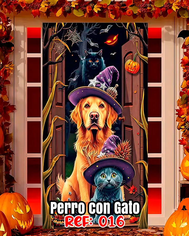 Fundas Halloween para Puertas – Transforma tu entrada en segundos🎁Envío Gratis