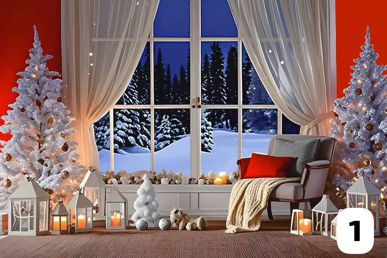 Telón Navideño Decorativo – Crea una Escena Mágica en Segundos🎁Envío Gratis