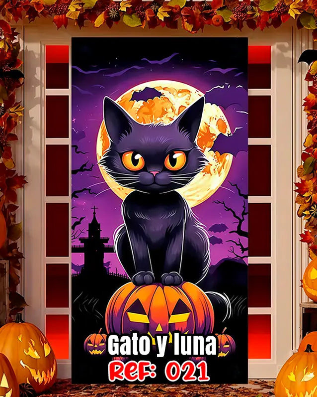 Fundas Halloween para Puertas – Transforma tu entrada en segundos🎁Envío Gratis