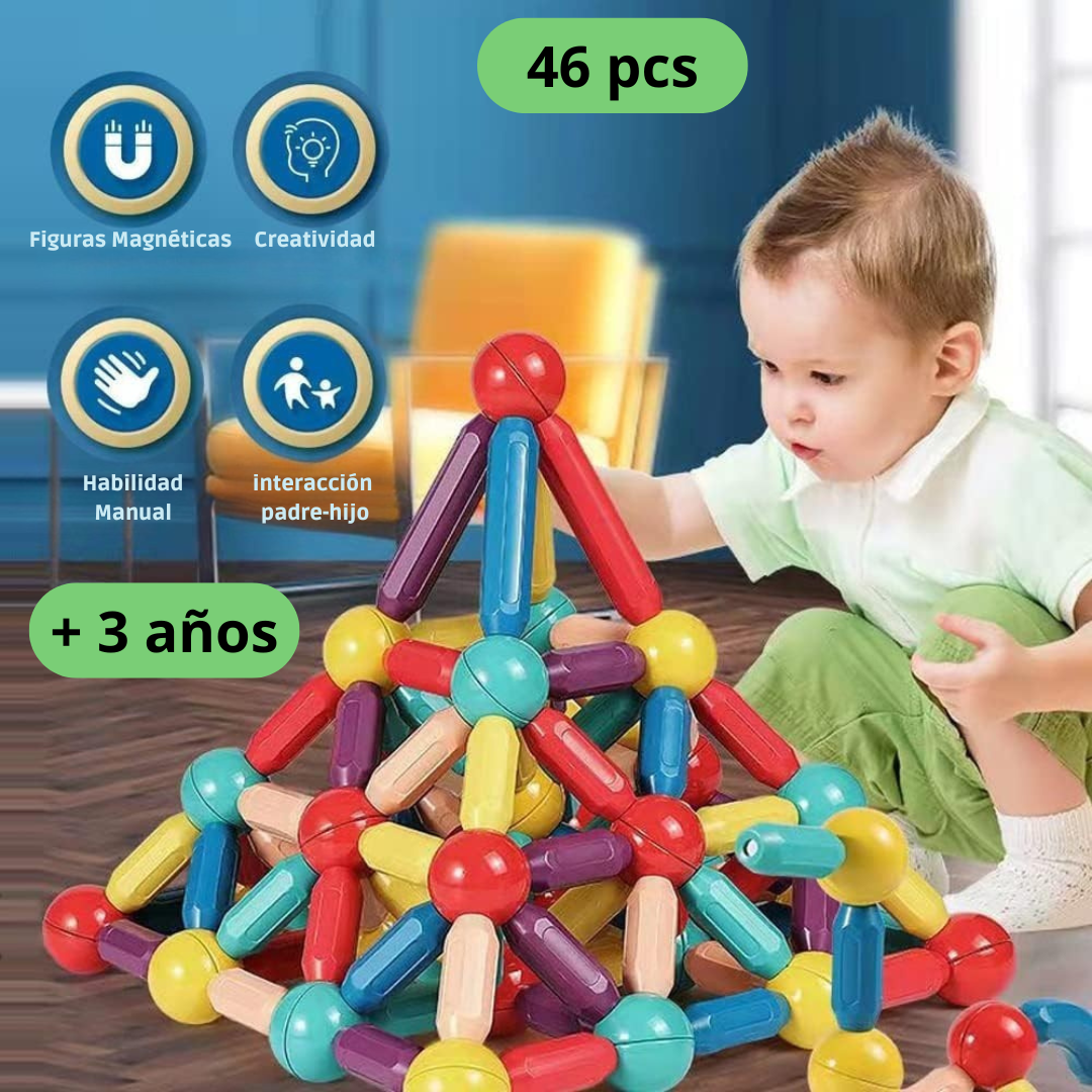 Bloques Construcción Magnéticos: Multiplica la Creatividad y Olvídate de las Pantallas. ¡Se están agotando!🎁Envío Gratis