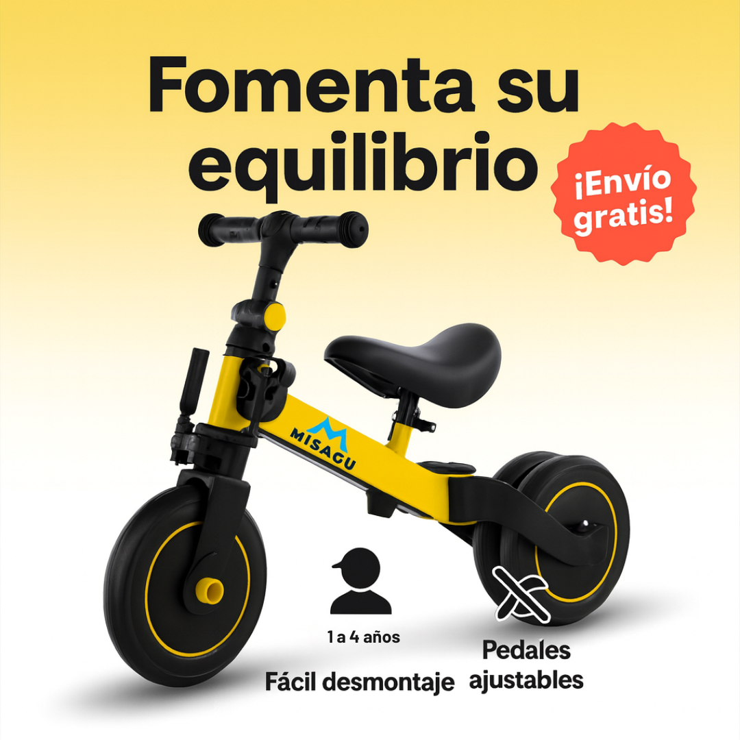 Bici-Pro 3 en 1: La Forma más Segura y Divertida de Aprender a Rodar🎁Paga al Recibir