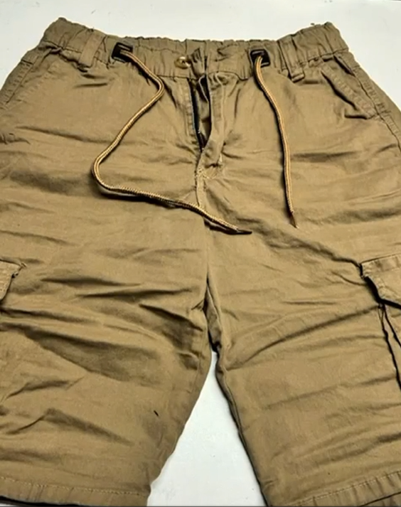 Pantaloneta Cargo Drill Licrado Calidad Premium-  Bolsillos Laterales 🎁ENVIO GRATIS