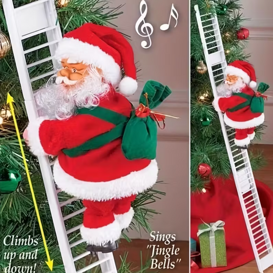 Papá Noel Escalador Musical – La Decoración Navideña Que Cobra Vida🎁Envío Gratis
