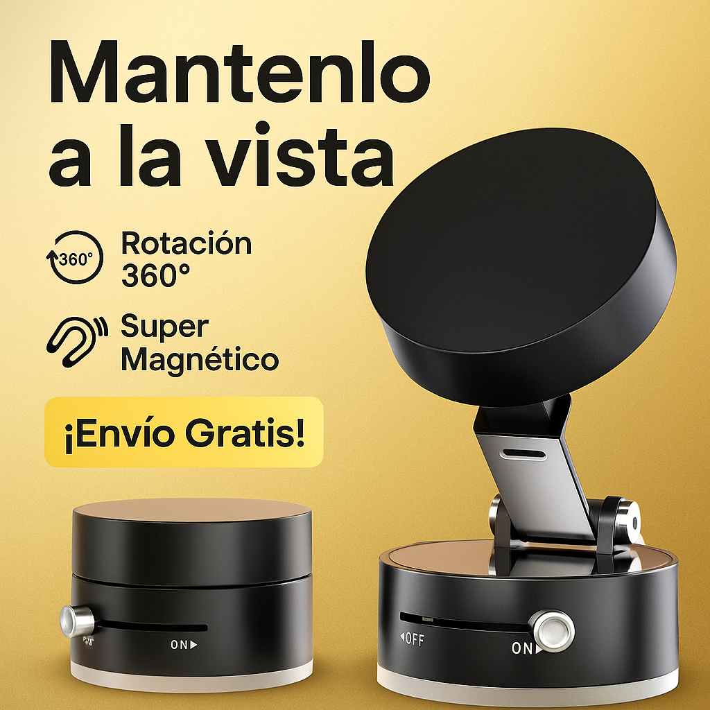 Soporte Magnético 360° con Succión Ultra Fuerte: Seguridad y Comodidad Total🎁Gran Oferta en el botón Rojo de Comprar
