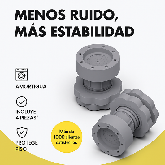 ¡Dile adiós al ruido y al desgaste! Eleva y protege tus electrodomésticos con este Set de 4 Soportes resistentes y silenciosos.🎁Envío Gratis