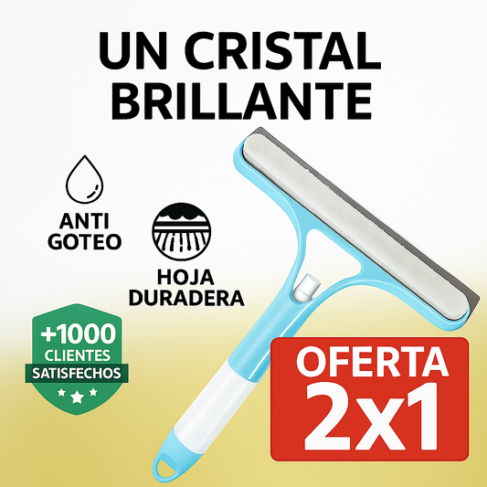Limpiador 3 en 1 Spray+Raspa+Silicona — Vidrios Impecables al Instante🎁Solo por Hoy Paga 1 Lleva 2 por:
