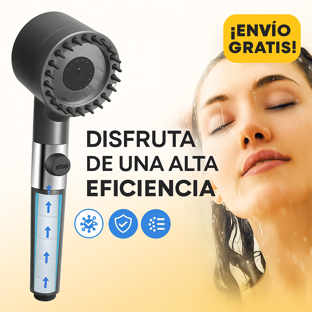 IonDrops™: Tu ducha spa con filtro avanzado y presión mejorada para una experiencia más fresca🎁50% Dcto