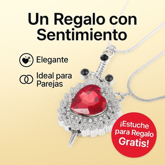 Collar Corazón & Espada: Un Símbolo de Amor y Conexión🎁Envío Gratis