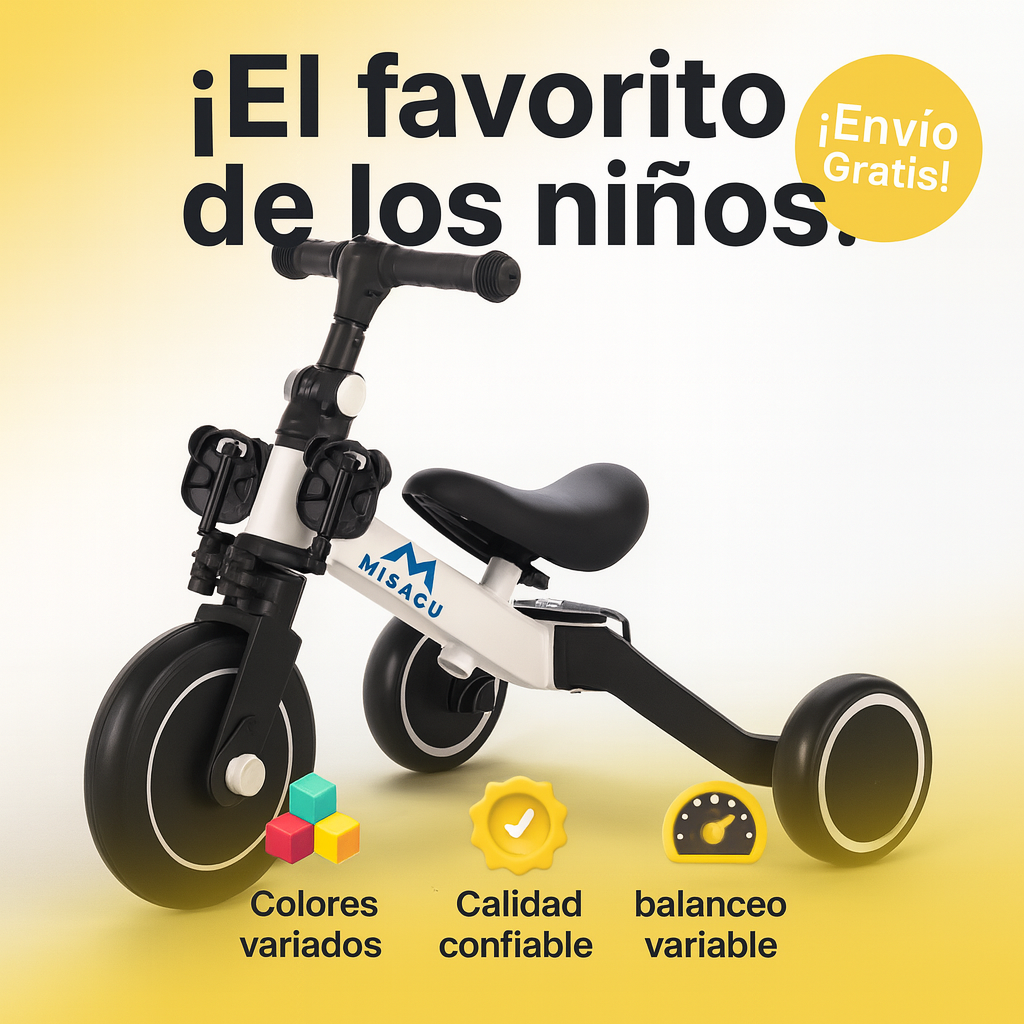 Bici-Pro 3 en 1: La Forma más Segura y Divertida de Aprender a Rodar🎁Paga al Recibir