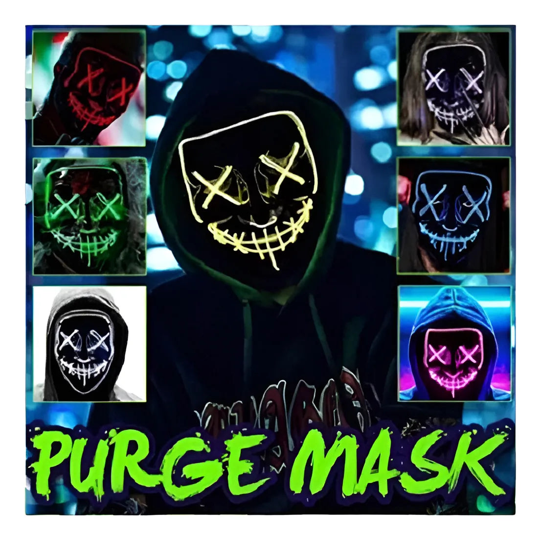 Máscara La Purga – Sé el protagonista en Halloween🎁Envío Gratis