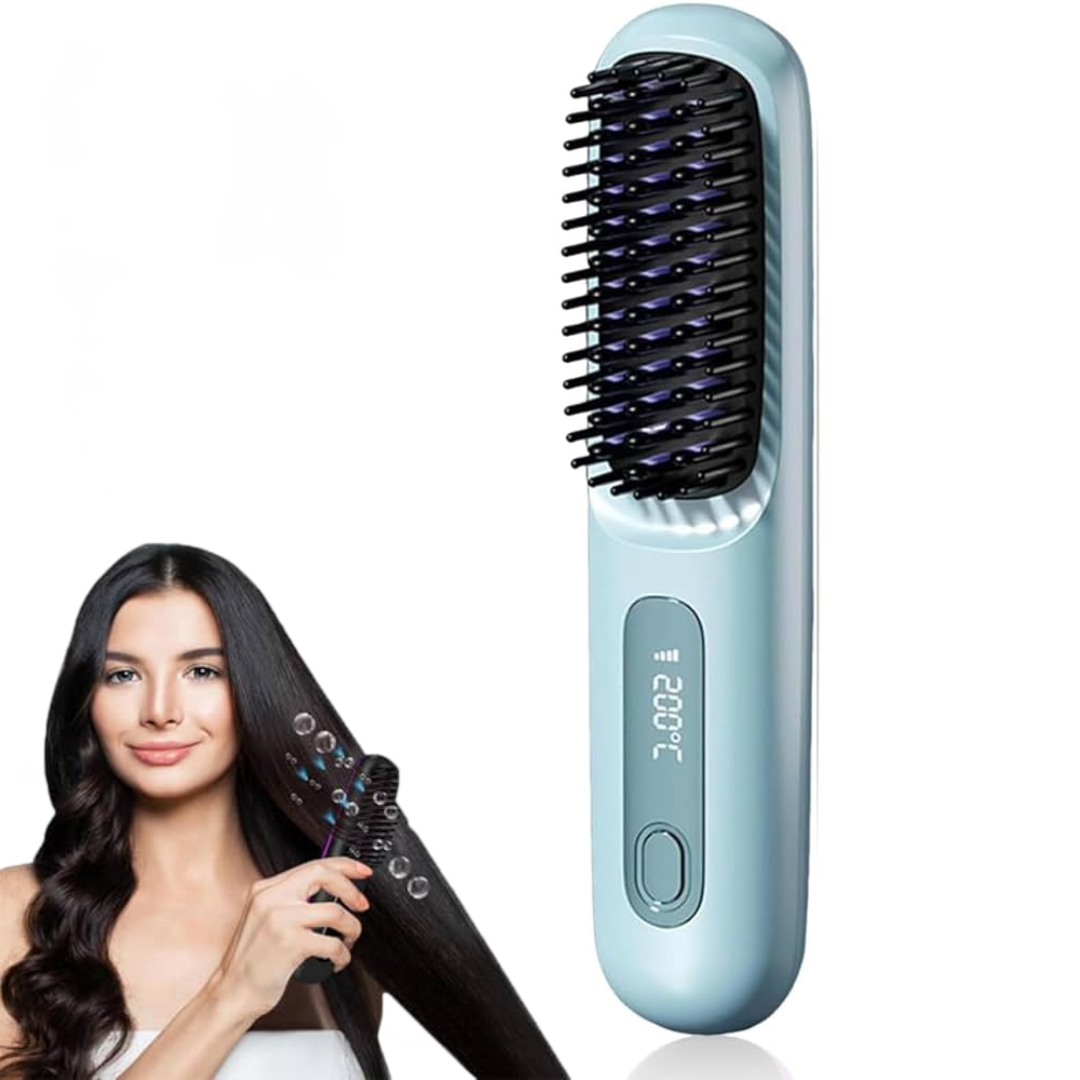Freedom Brush Numoya: Cepillo Alisador de Cabello Inalámbrico Anti Frizz🎁Envío Gratis