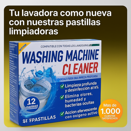 ¡Pastillas Limpiadoras para Lavadora – 99 % Desinfección y Frescura al Instante!🎁Paga 1 caja Lleva 2 Cajas