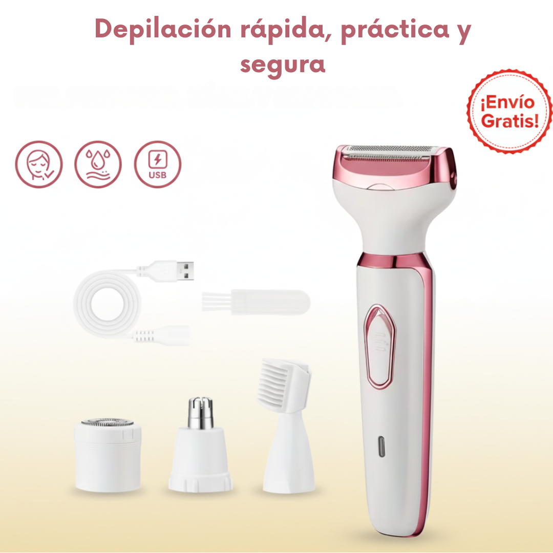 Depiladora 4 en 1: Piel suave, rápida y sin dolor🎁35% Dcto