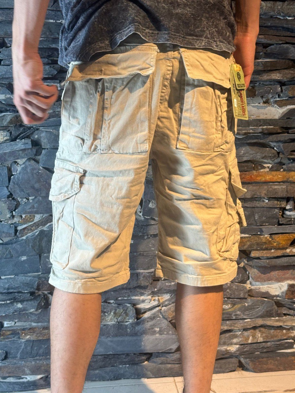 Pantaloneta Cargo Drill Licrado Calidad Premium-  Bolsillos Laterales 🎁ENVIO GRATIS