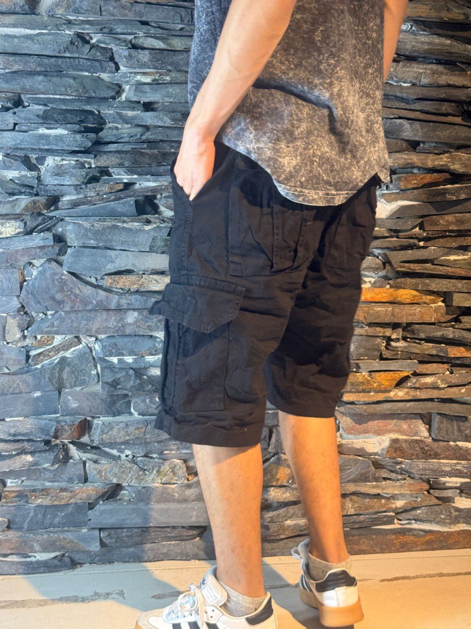 Pantaloneta Cargo Drill Licrado Calidad Premium-  Bolsillos Laterales 🎁ENVIO GRATIS